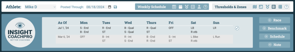 Athlete Scheduling Preferences